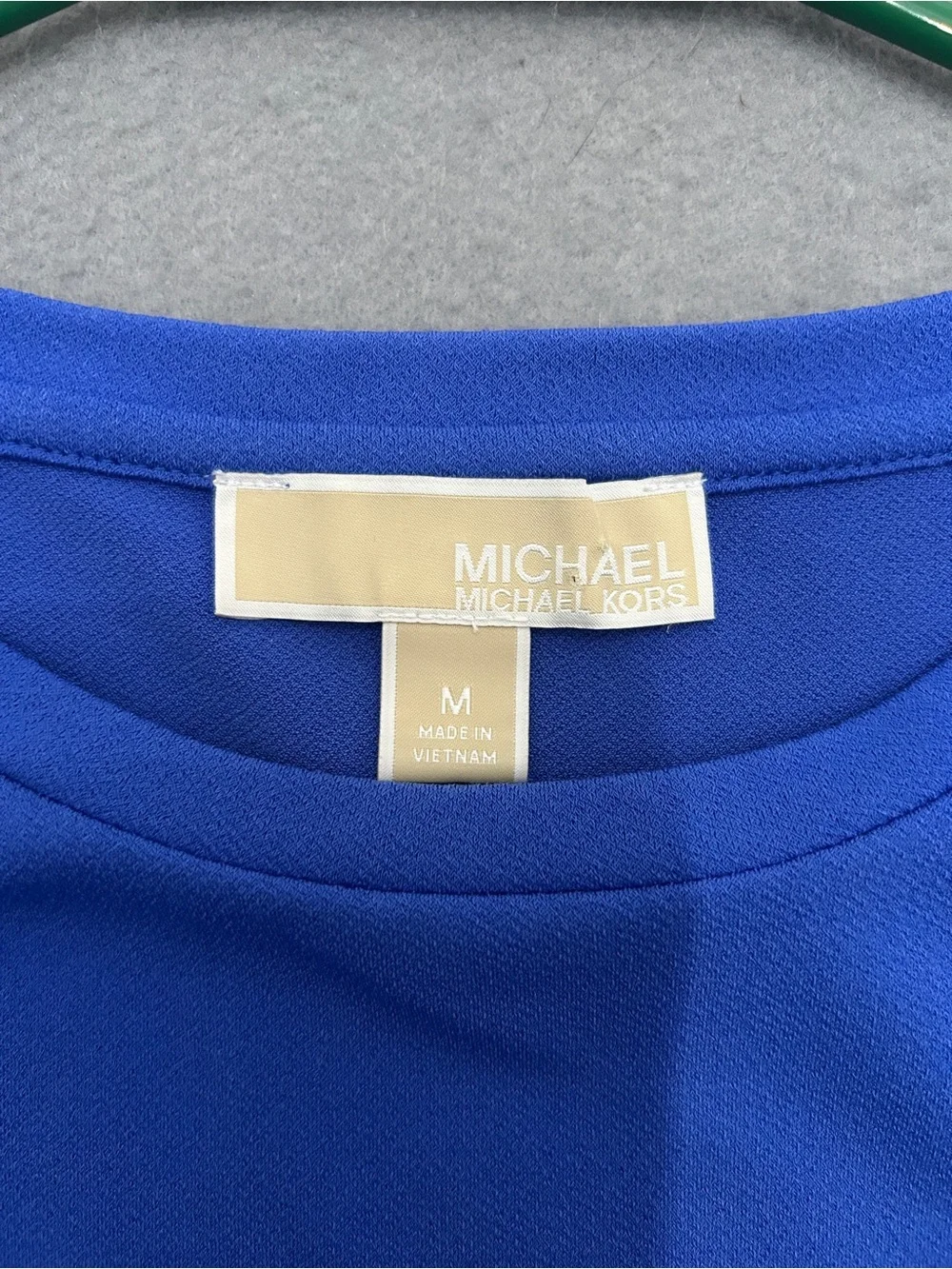 Women’s Michael Kors Cobalt Blue Mesh Trim Shift Dress Size Medium